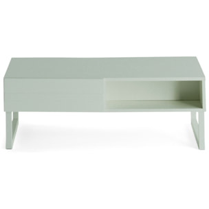 Sofia - table basse - vert sauge mat - 1 niche - 110 cm - Vert sauge