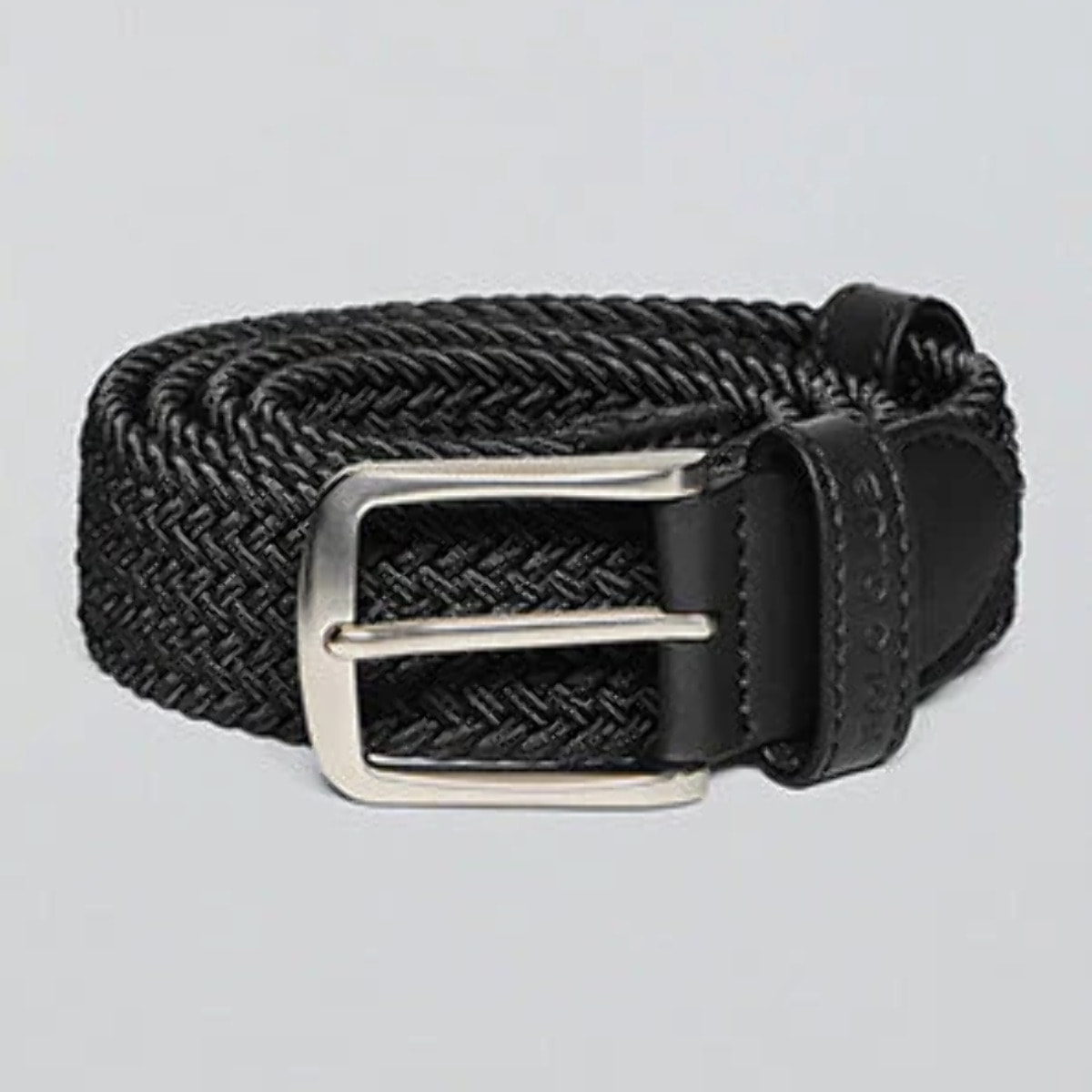 Cintura intrecciata nera Baal con dettagli Polo Club