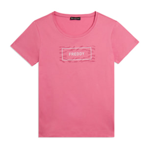 T-shirt con Logo FREDDY su Grafica Ondulata