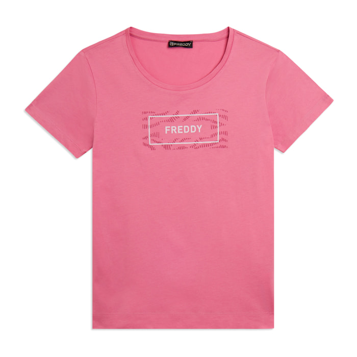 T-shirt con Logo FREDDY su Grafica Ondulata