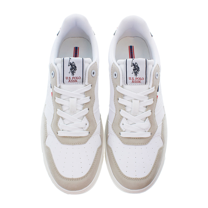 Sneakers U.S. Polo Assn. bianco-rosso