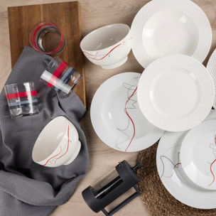 Set 4 vasos de 35cl Pierre cardin con diseño a rayas