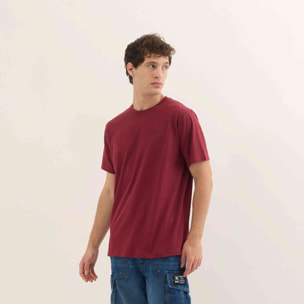 Camiseta Básica Algodón Orgánico Granate ESSENTIALS T-SHIRT WINE