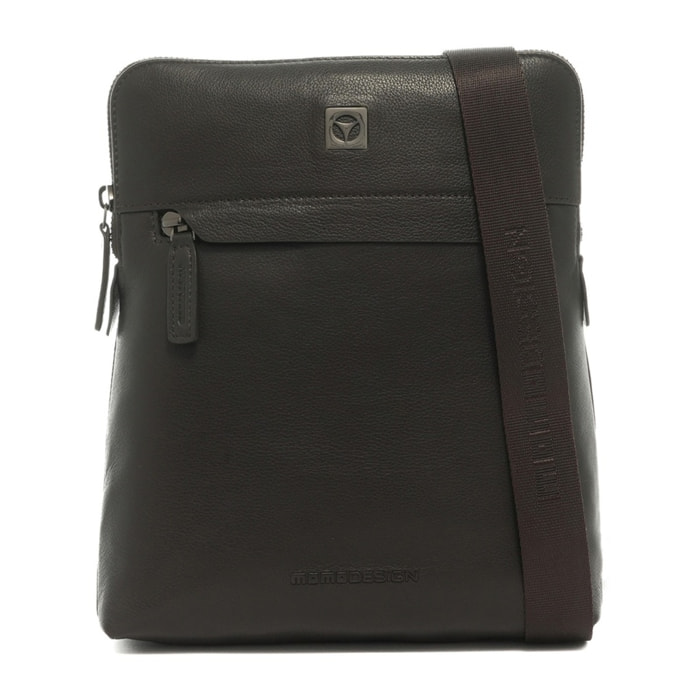 Borsa a tracolla uomo in vera pelle - Modello Arborio Plus - 23.0 x 30.0 x 9.0 cm