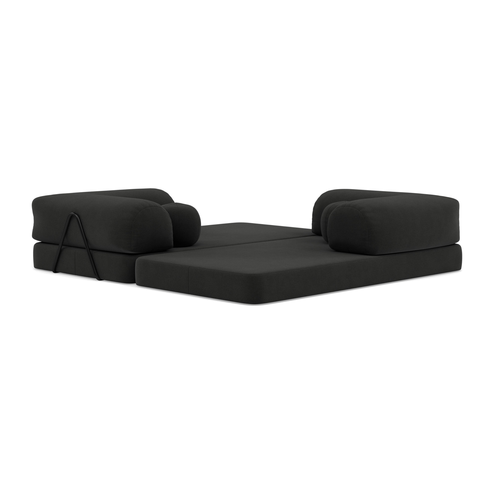 Nebula - Canapé 3 places convertible en velours texturé - Gris