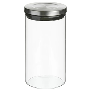 Bocal verre couvercle inox 1L Hermet