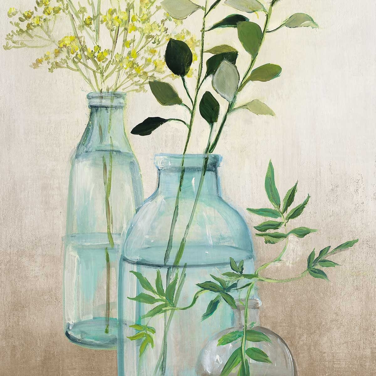 Poster Fleurs médicinales Affiche sous cadre noir