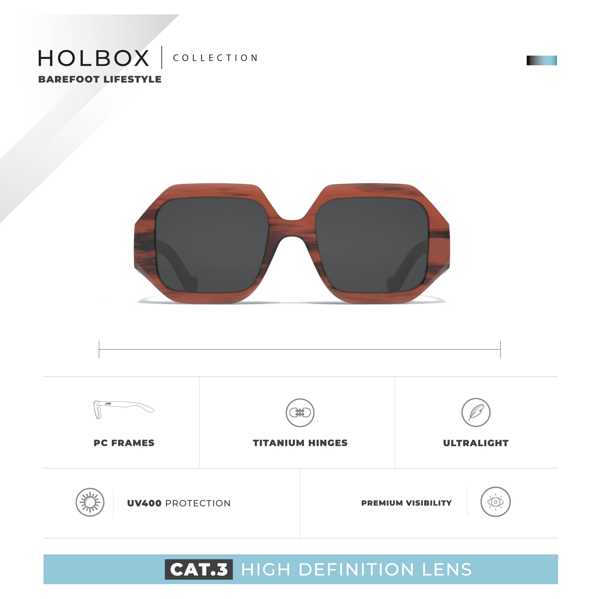 Gafas de Sol Holbox Marron Hanukeii para hombre y mujer