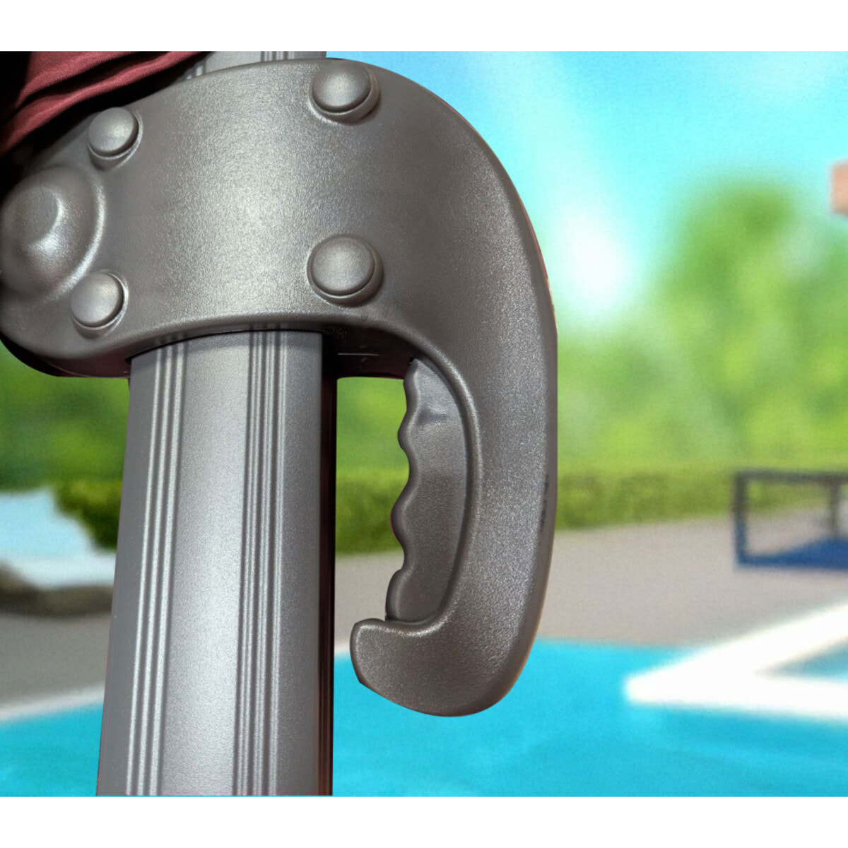 Parasol déporté 3x3m - bleu canard - SUNKING