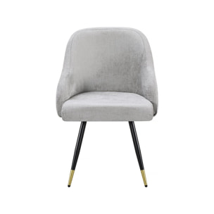 Lot de 2 chaises en tissu "Harmony" - 54 x 57 x 90 cm - Beige