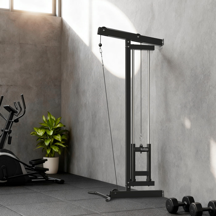 Lat pulldown machine poulie haute et basse - home lat machine murale - charge par disques