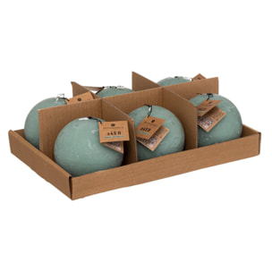 Bougie boule rustique vert eucalyptus 445g