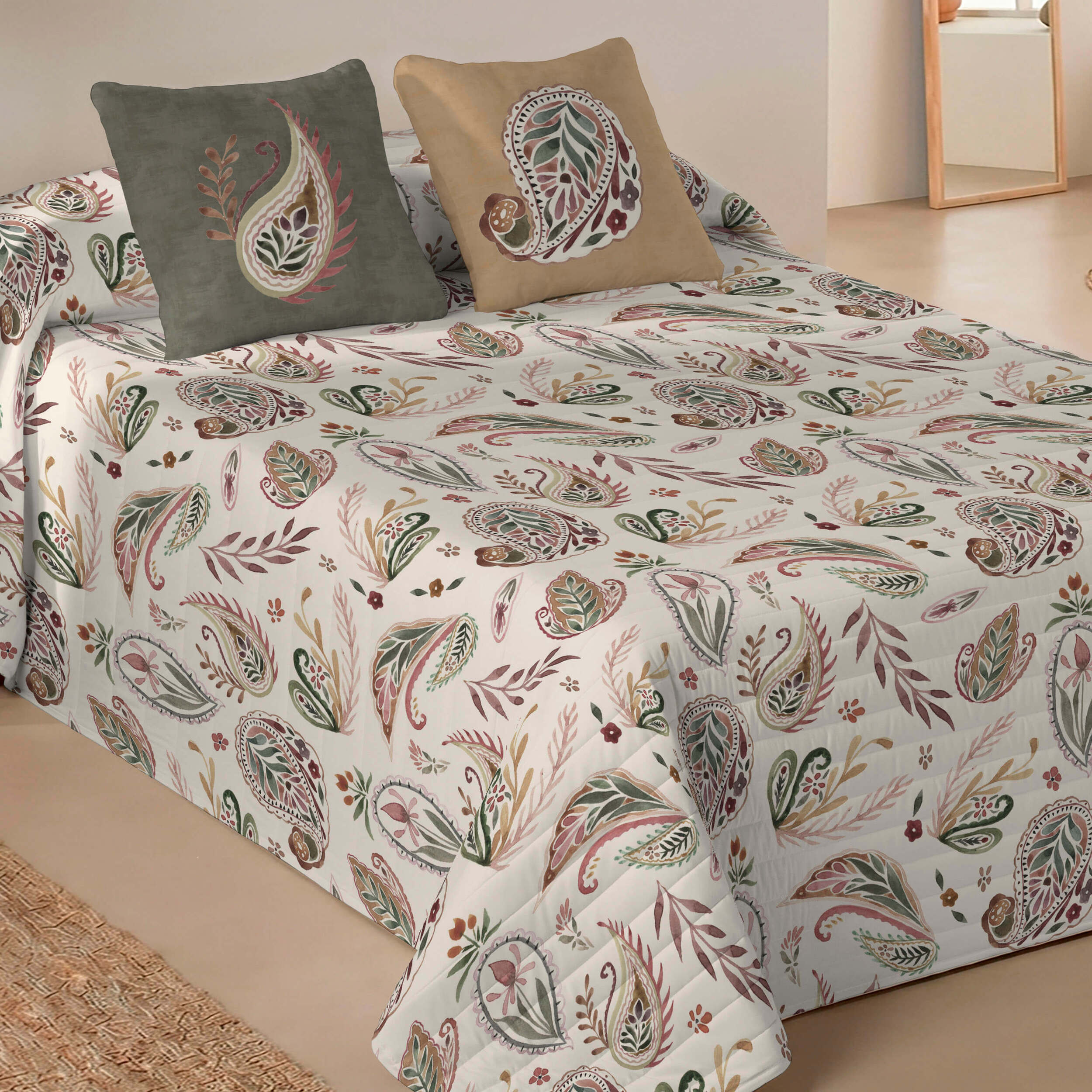 Colcha Bouti Estampada - 2/3 Piezas - 100% Poliéster - Microfibra - 70 gr/m² - Ashley