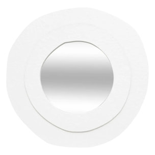 3 miroirs "Emily" blanc D25cm