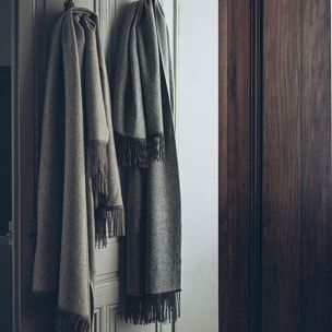 Plaid uni en alpaga, NOMADE, Gris