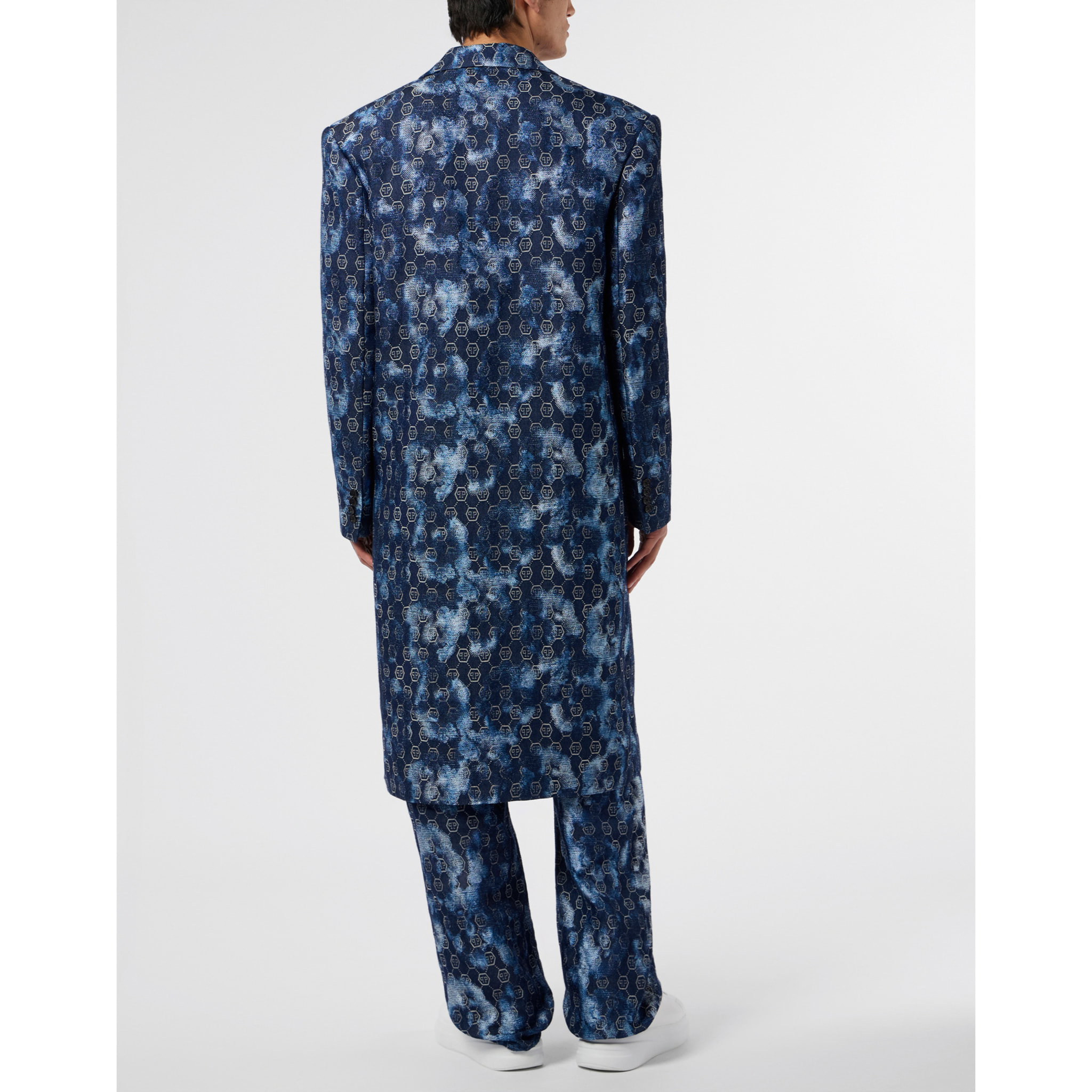 PHILIPP PLEIN Jacquard Denim Coat Monogram