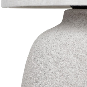 Lampe Ceramique Embossee H40cm