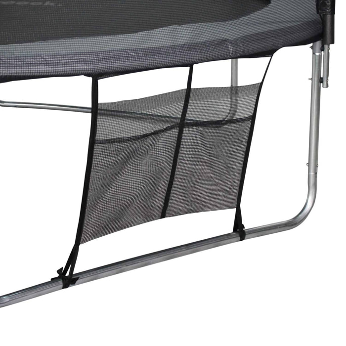 Trampoline 305cm - Mars XXL Gris - avec filet de protection. échelle. bâche. filet pour chaussures. kit d'ancrage. trampoline de jardin 305 cm |Qualité PRO |Normes EU
