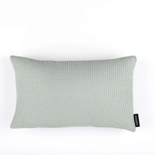 Housse de coussin Waffle Vert eau 30x50 cm