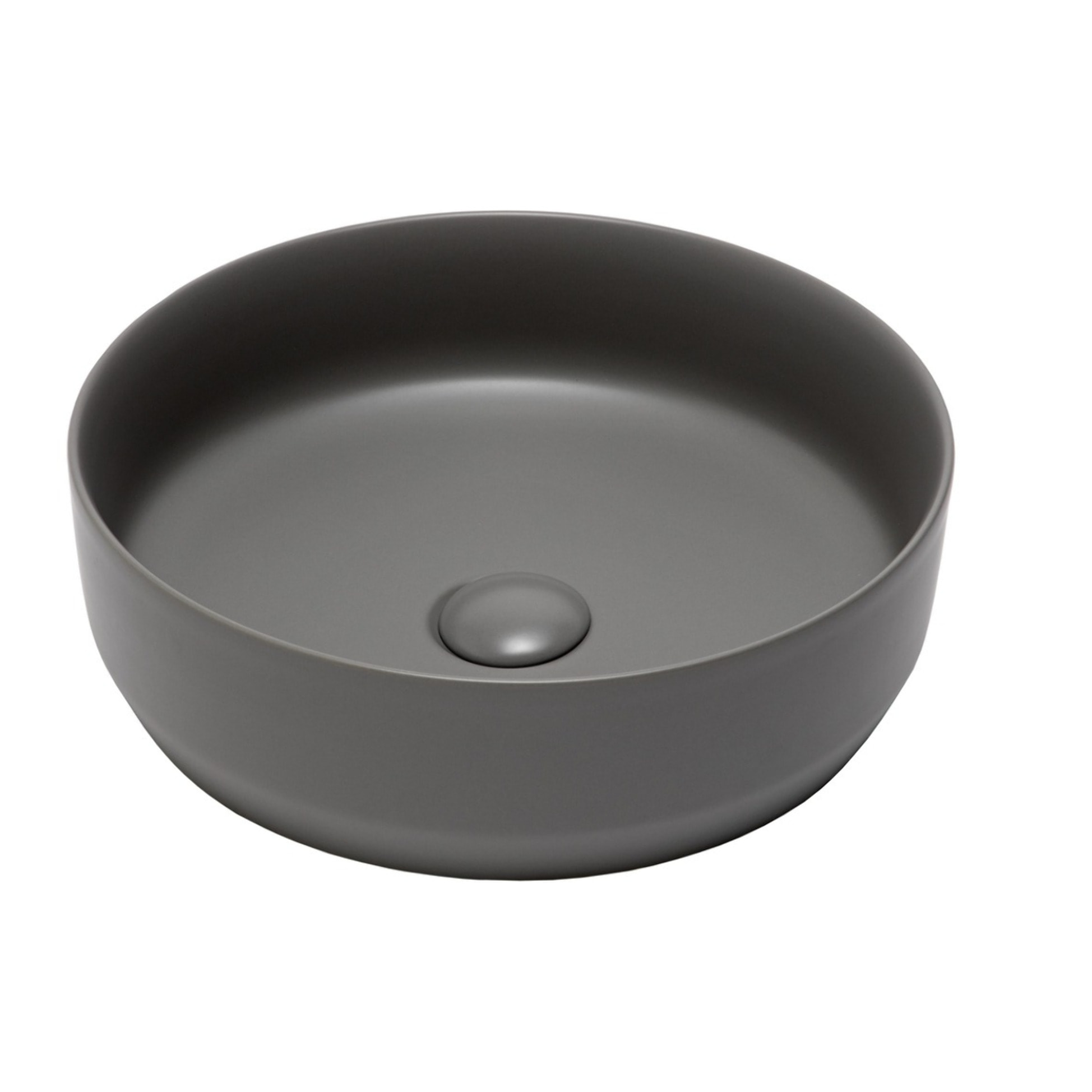 Vasque à poser ronde diamètre 39 cm - gris mat - sans trop-plein - SAT Infinitio