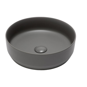 Vasque à poser ronde diamètre 39 cm - gris mat - sans trop-plein - SAT Infinitio
