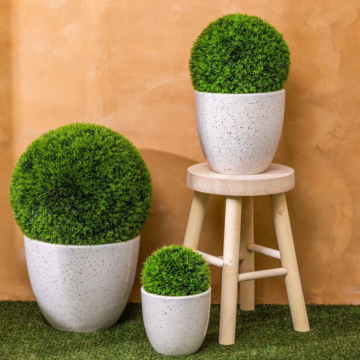 Lot de 3 pots "Vena" céramique D29cm