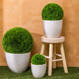 Lot de 3 pots "Vena" céramique D29cm