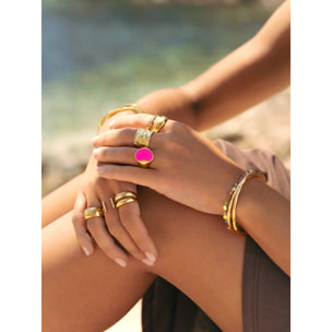 Anillo Sticks Plata Baño Oro