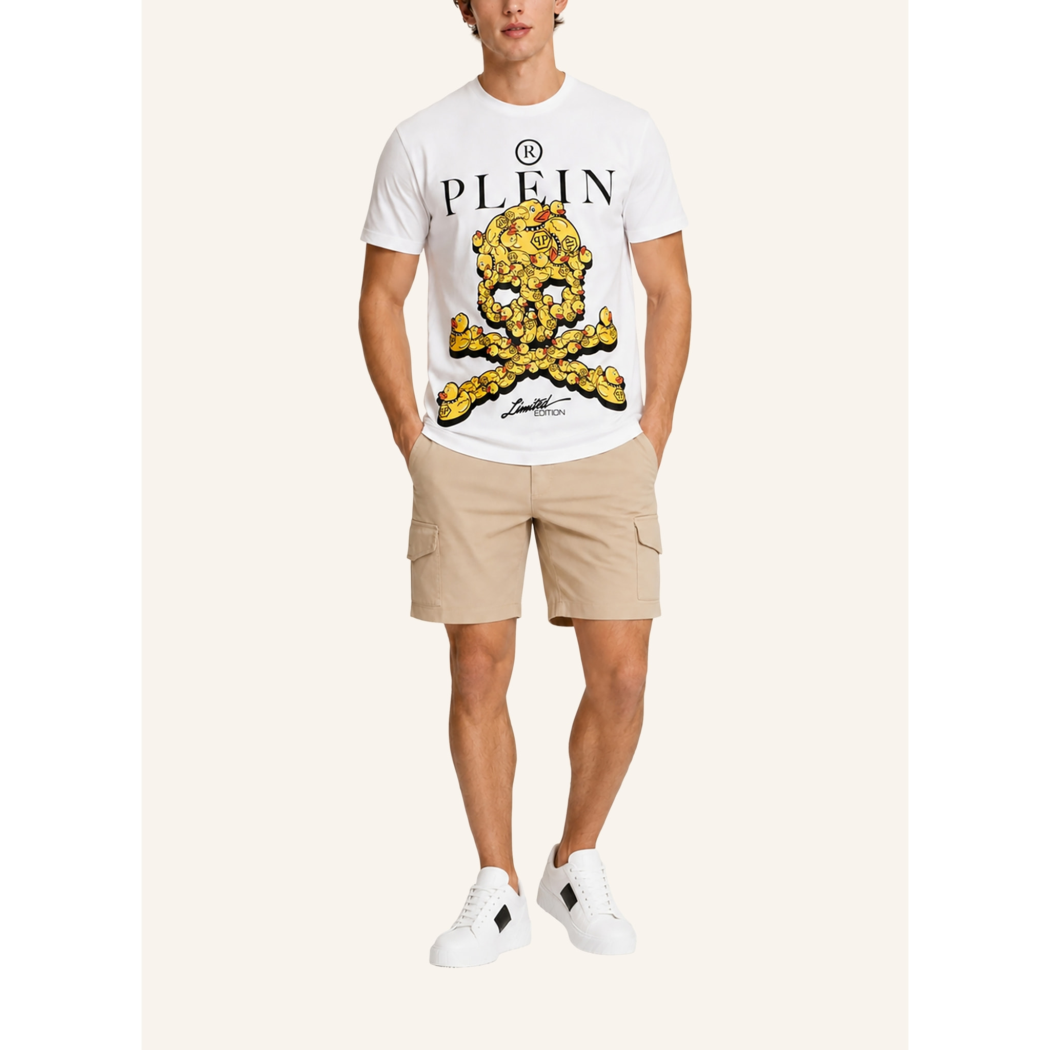 PHILIPP PLEIN Camiseta de cuello redondo y manga corta SKULL