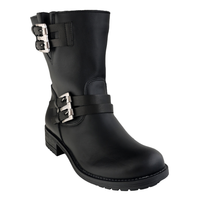 Stivaletti in pelle di vitello con cinturini