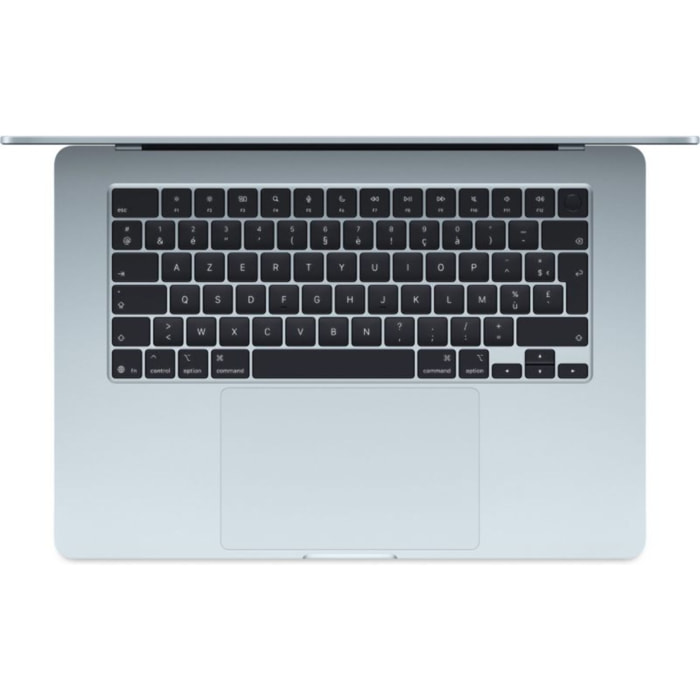 Ordinateur Apple MACBOOK Air 15" Puce M4 CPU 10 / GPU 10 coeurs Mémoire RAM 16Go Stockage 512Go SSD Retina Bleu