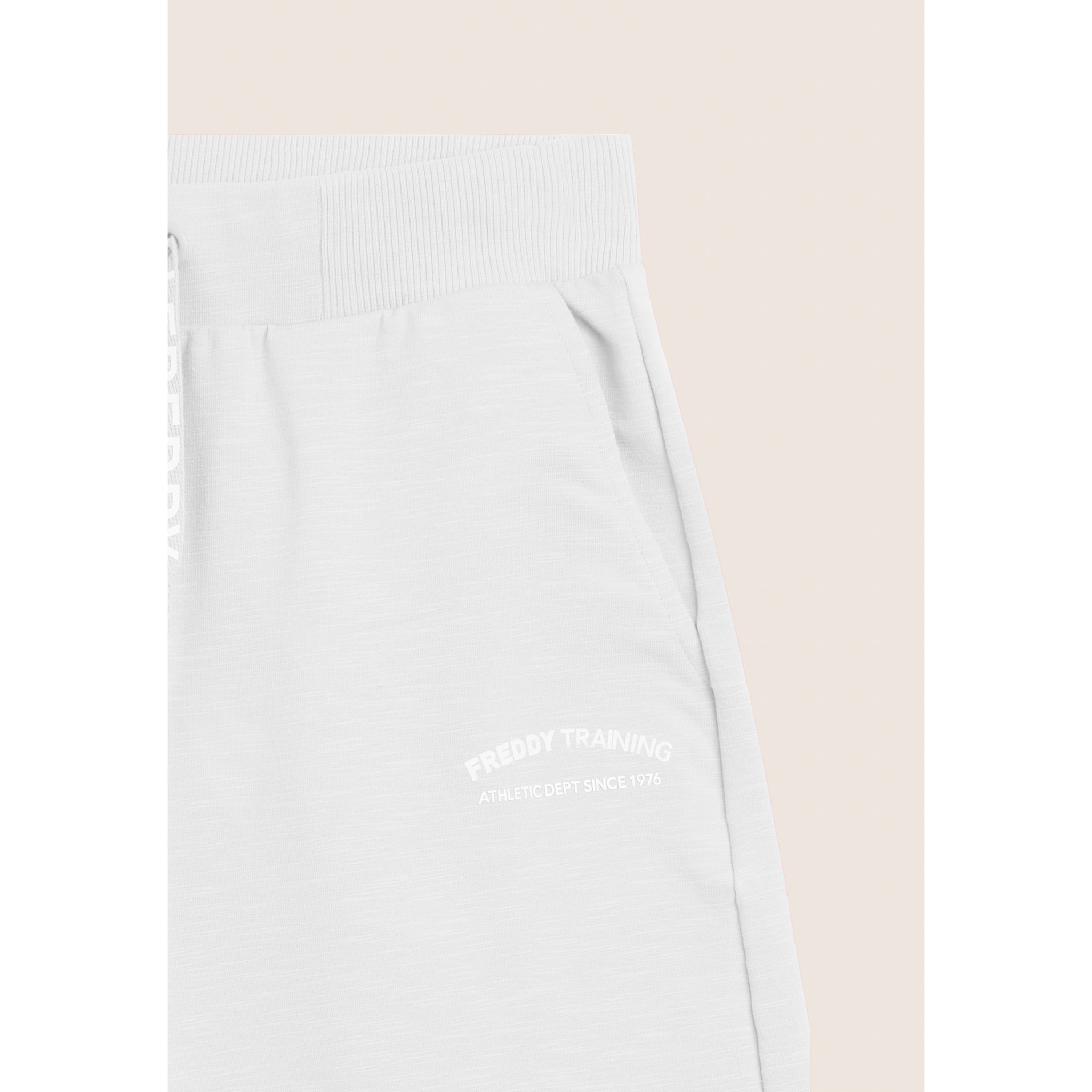 Pantaloni Corti con Spacchi Laterali in Tessuto Fiammato