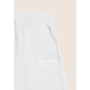 Pantaloni Corti con Spacchi Laterali in Tessuto Fiammato