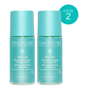 Mentha - Lot Déodorant Roll-On 48h 2 x 50 ml
