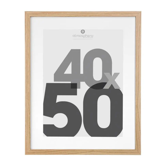 Cadre photo "Eva" - bois et verre - 40x50 cm