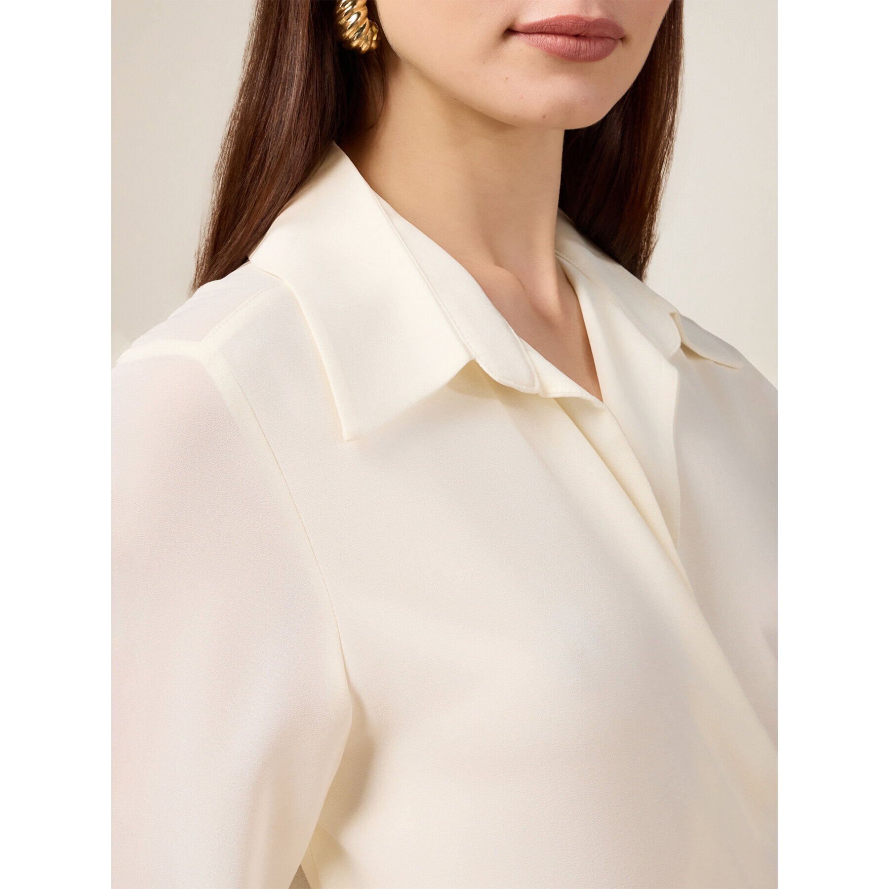 Oltre - Vestito bimaterico con gonna a portafoglio - Nero