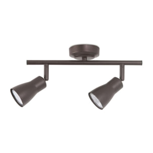 Forlight Proyector Ip20 Safran Double Gu10 8W Marrón 1099Lm