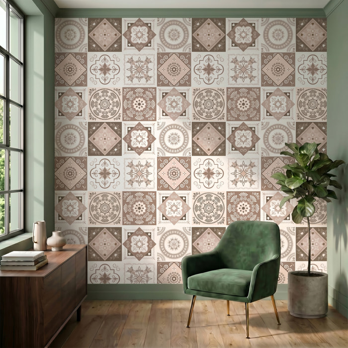 Stickers muraux - Sticker Mural Carrelage adhésif Cuisine Salle de Bain - 9 STICKERS CARREAUX DE CIMENT AZULEJOS ANIOLO