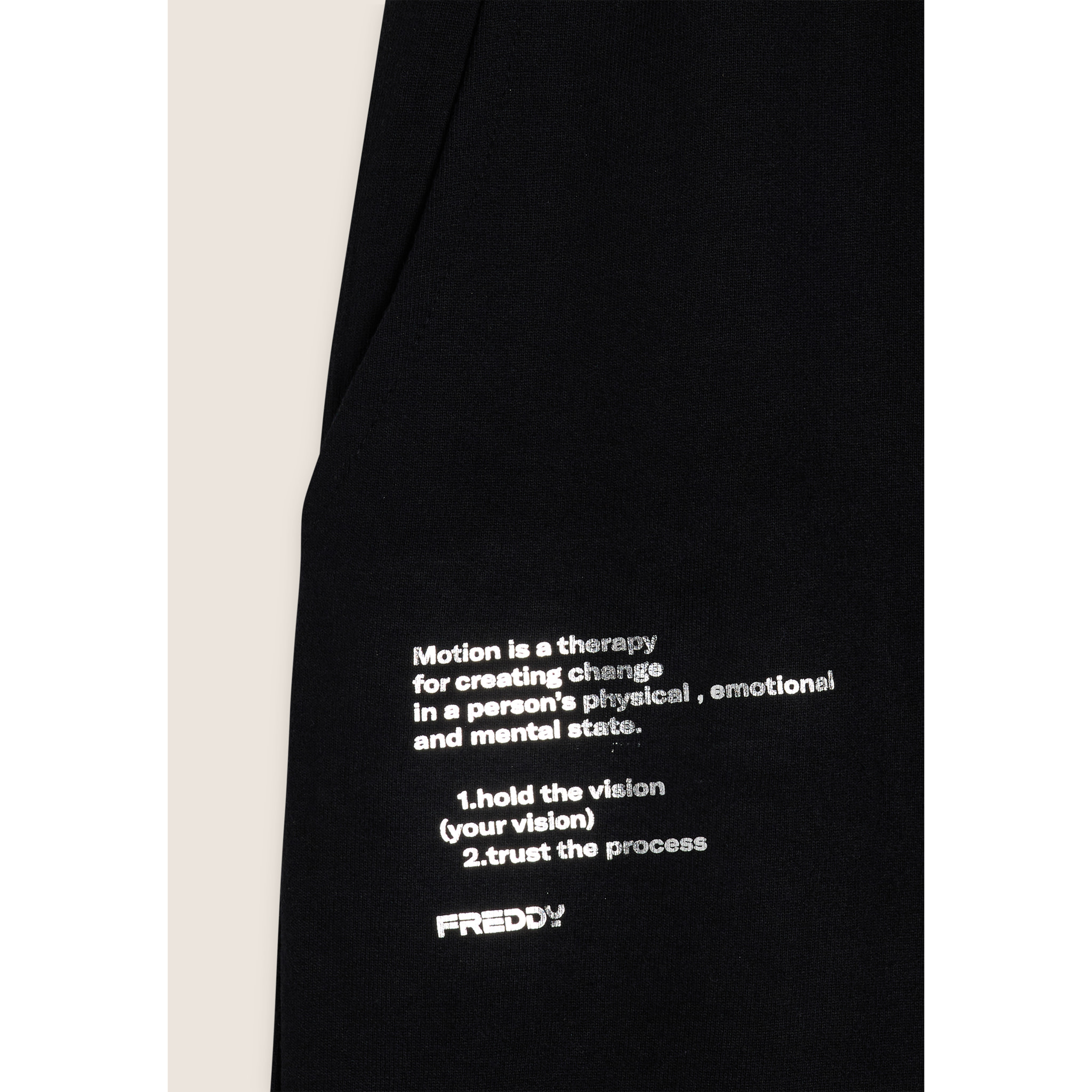 Jogger neri regular fit in french terry con gamba ampia