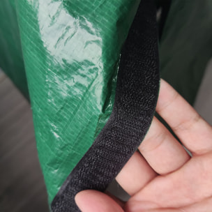 Soporte para Leña con Cubierta Estante de Leña Leñero de Metal Ajustable con Estante para Interior y Exterior Carga 200kg 200x36x99 cm Verde Oscuro y Negro