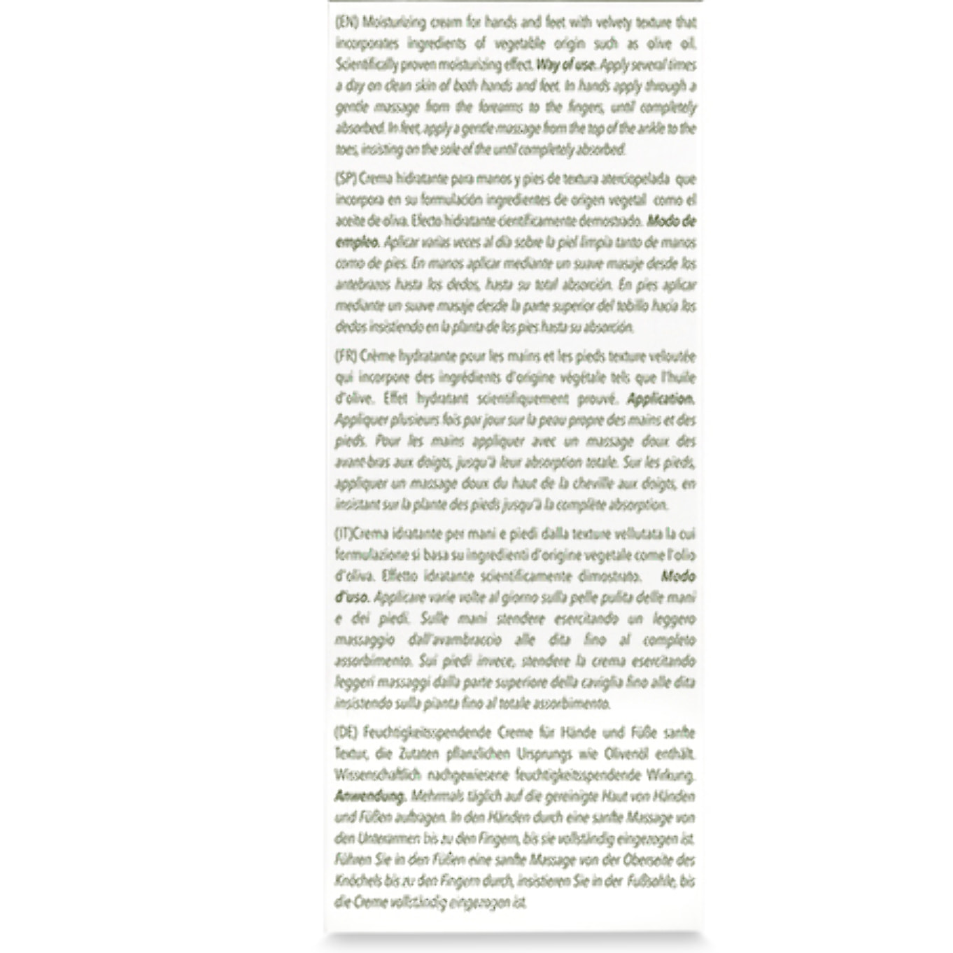 Crema de manos y pies con aceite de oliva 75ml