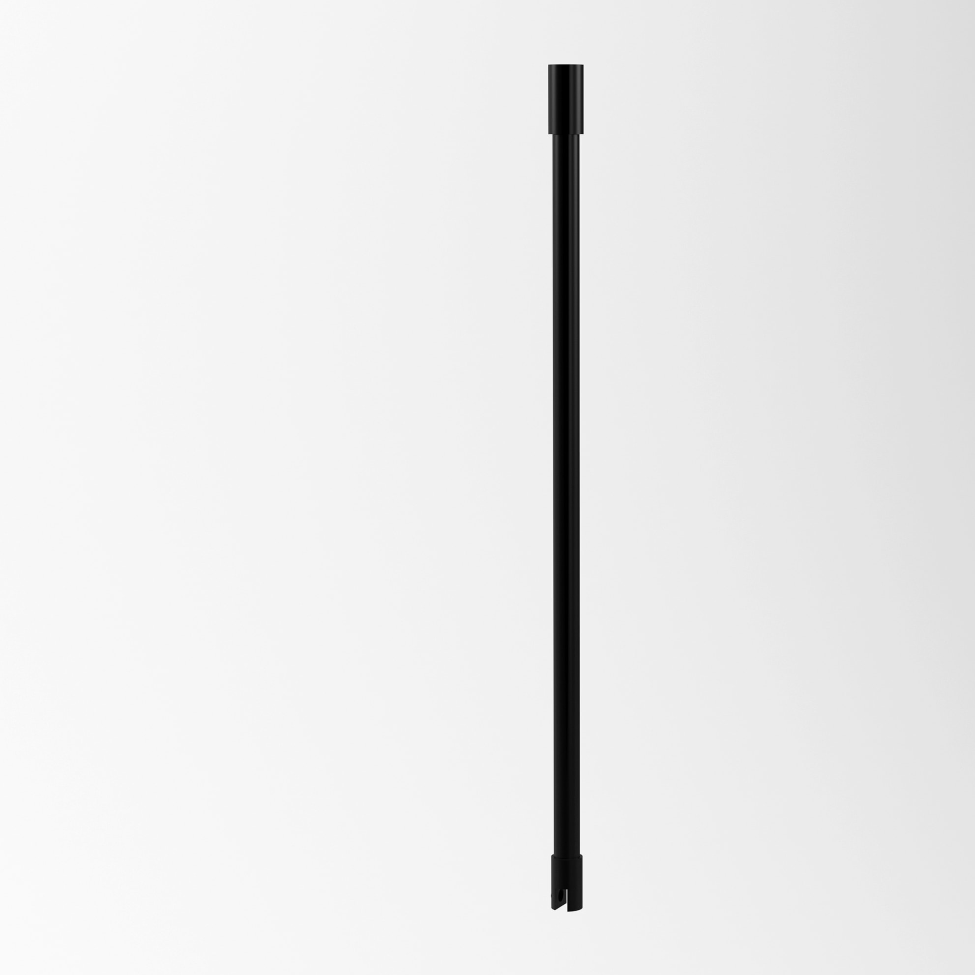 Barre de fixation plafond pour douche a l'italienne laque NOIR MAT - 60cm RECOUPABLE