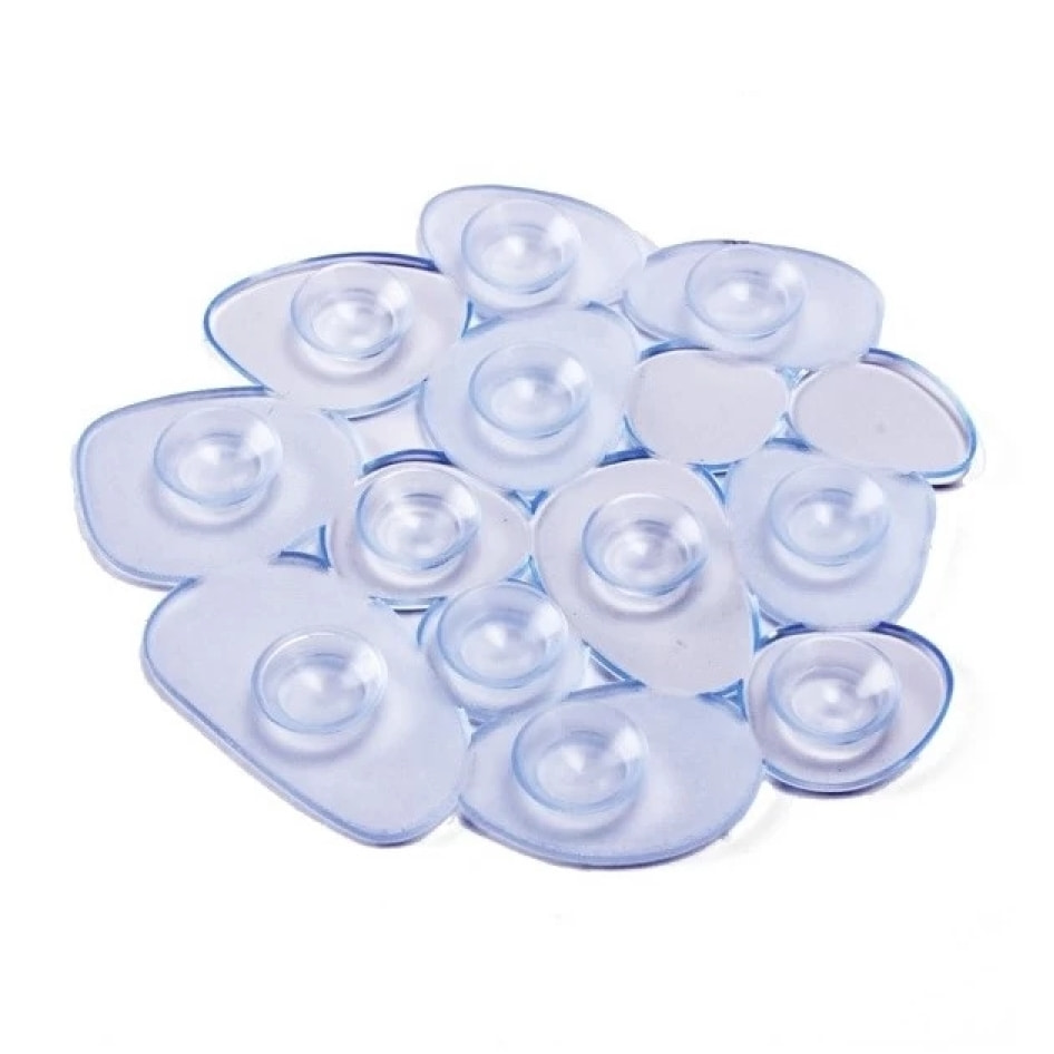 Lot de 4 Tapis antiderapants de douche ou baignoire PVC GALETS 12x13cm Transparent MSV