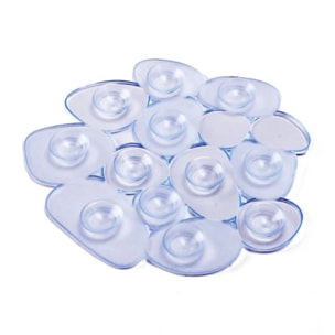 Lot de 4 Tapis antiderapants de douche ou baignoire PVC GALETS 12x13cm Transparent MSV