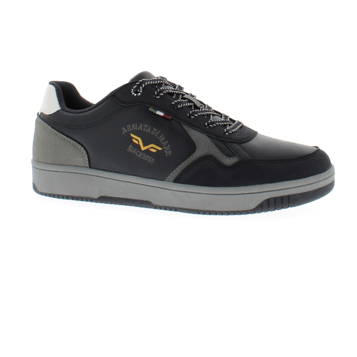 Armata di Mare Scarpe Uomo Sneakers Basse Stringate con Soletta Rimovibile in Memory Foam AMU W24N627 Navy