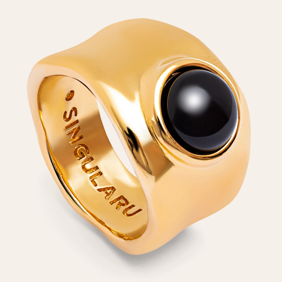 Anillo My Onyx Baño Oro