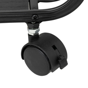 Étagère 3 niveaux en métal et bois beige