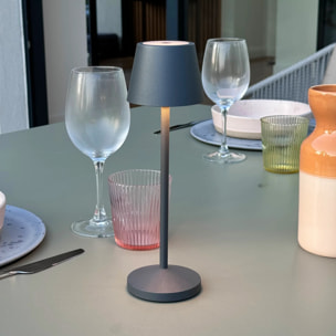 Lampe de table sans fil EMILY Gris H25cm