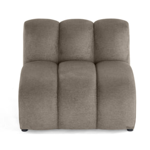 Debbie - module d'assise en tissu texturé - Taupe