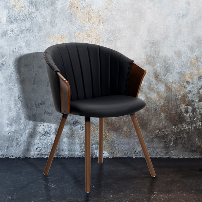 Tomasucci Chaise BRYAN en bois foncé